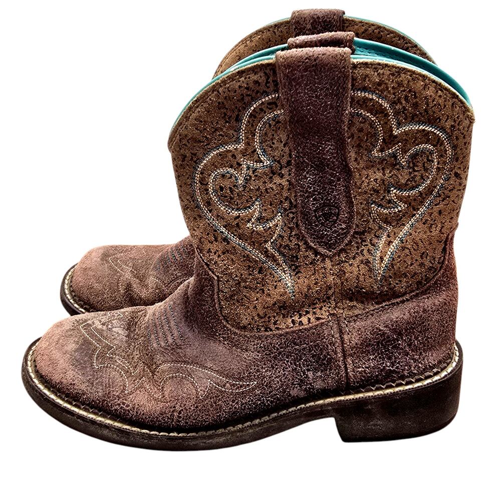 Ariat Fatbaby Womens 8.5B Western Boots Heritage Harmony Cowgirl Teal 10015363 - Picture 3 of 13